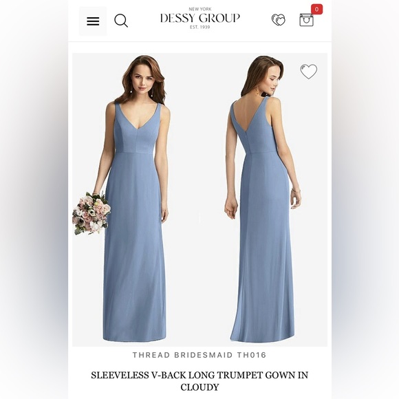 Dessy Group Bridesmaid Dress in Cloudy - Picture 1 of 4